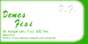 denes fisi business card